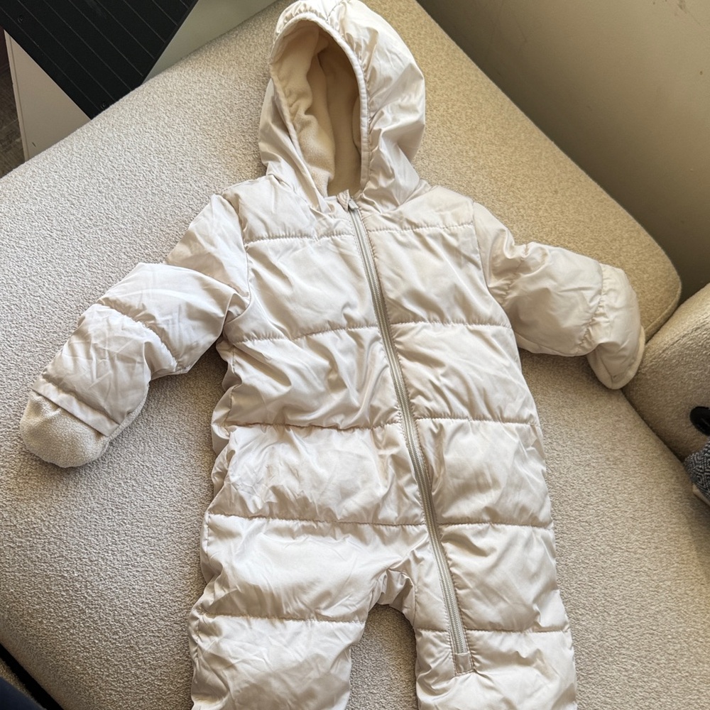 Old Navy Cream Baby Snowsuit